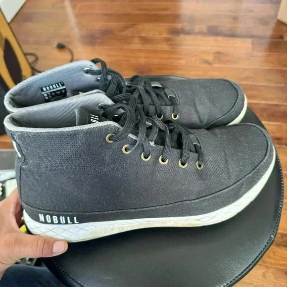 NoBull Black Canvas Mid Trainer (size M12/w13/5 - Picture 3 of 10